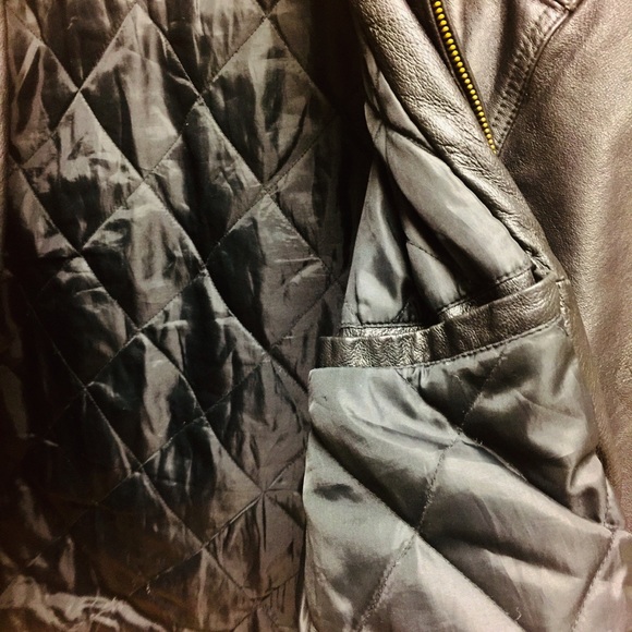 Vtg Biker leather Motorcycle JACKET Sz M - Picture 6 of 8